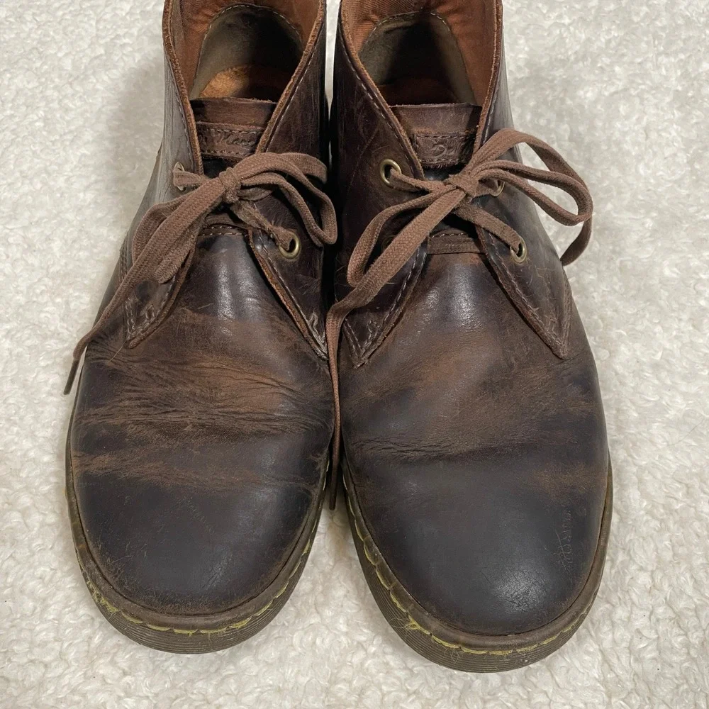 Dr. Martens Cabrillo Leather Desert Ankle Boots Crazy Horse Distressed Brown 8